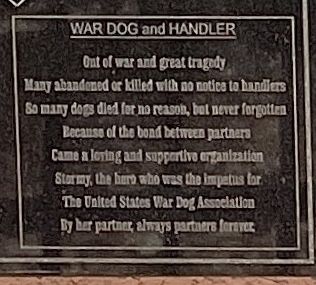 War Dog and Handler. Click for full size. War Dog and Handler image. Click for full size.