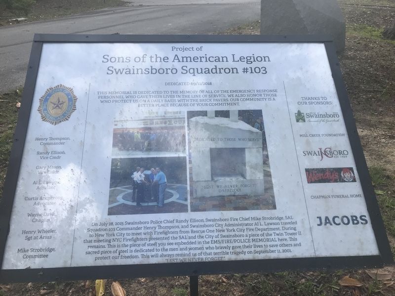 Marker Accompanying Memorial image. Click for full size.