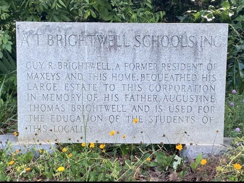 A.T. Brightwell Schools Inc Marker. Click for more information. A.T. Brightwell Schools Inc Marker image. Click for more information.