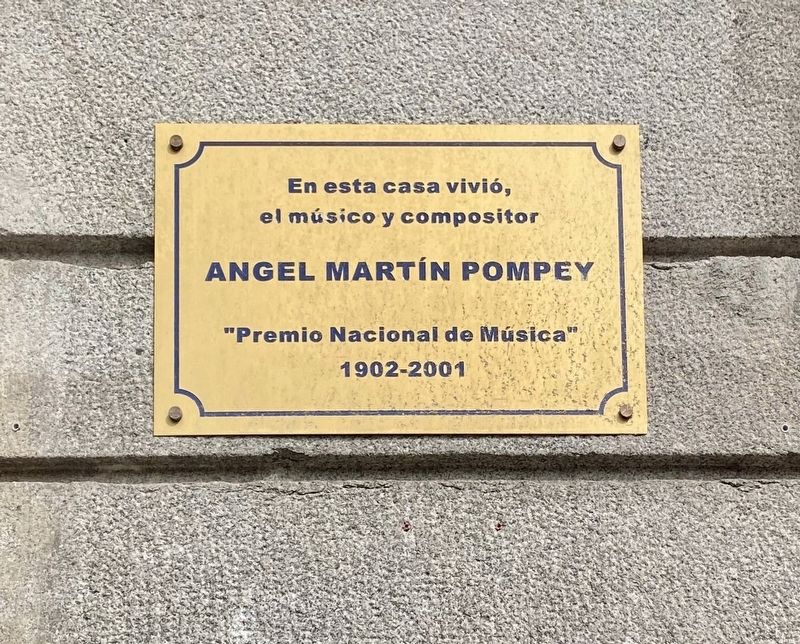 Angel Martín Pompey Marker. Click for full size. Angel Martín Pompey Marker image. Click for full size.