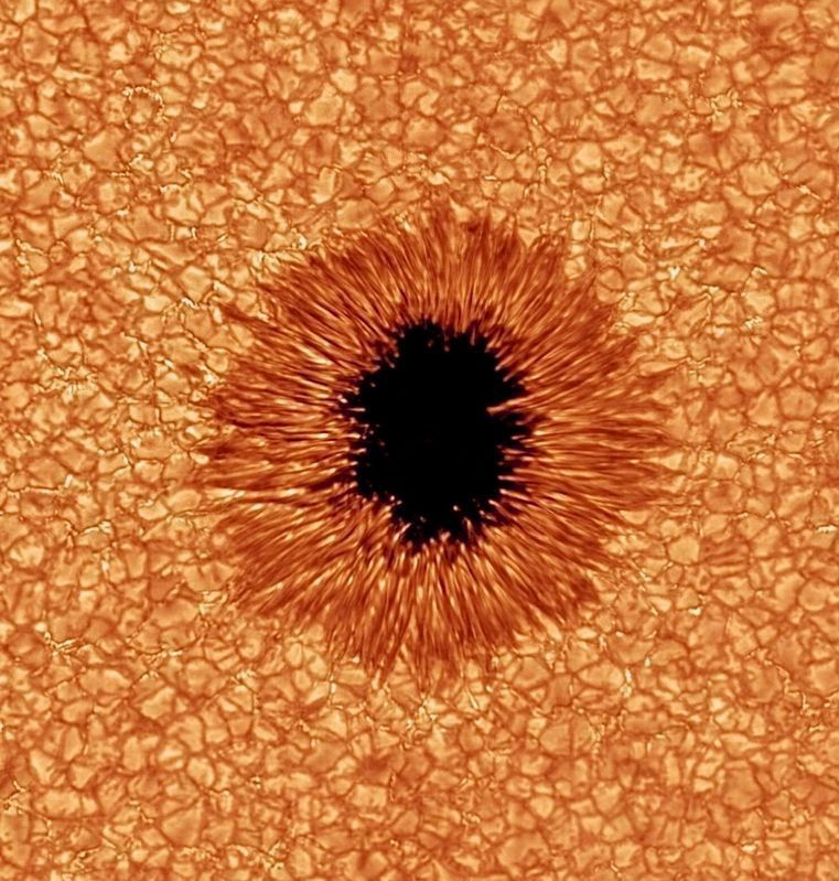 Marker Detail -- A small sunspot image. Click for full size.