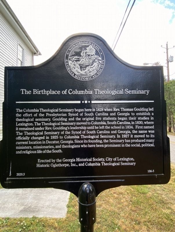 The Birthplace of Columbia Theological Seminary Marker image. Click for full size.