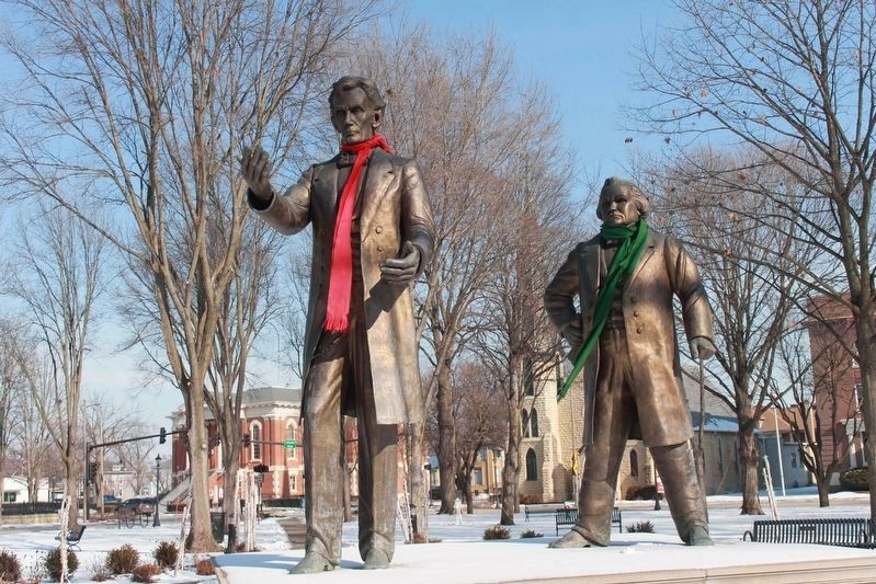 First Lincoln-Douglas Debate Statuary image. Click for full size.