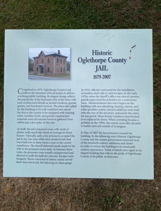 Historic Oglethorpe County Jail Marker image. Click for full size.