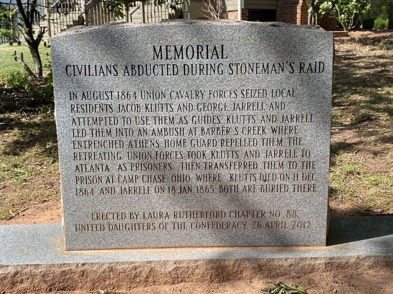 Memorial-Civilians Abducted during Stonemans Raid Marker image. Click for full size.