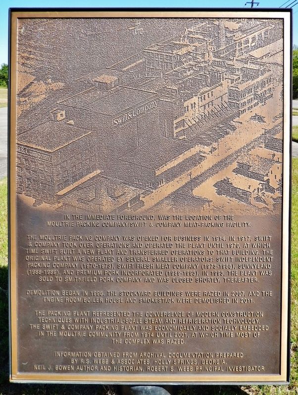Moultrie Packing Company Marker. Click for full size. Moultrie Packing Company Marker image. Click for full size.