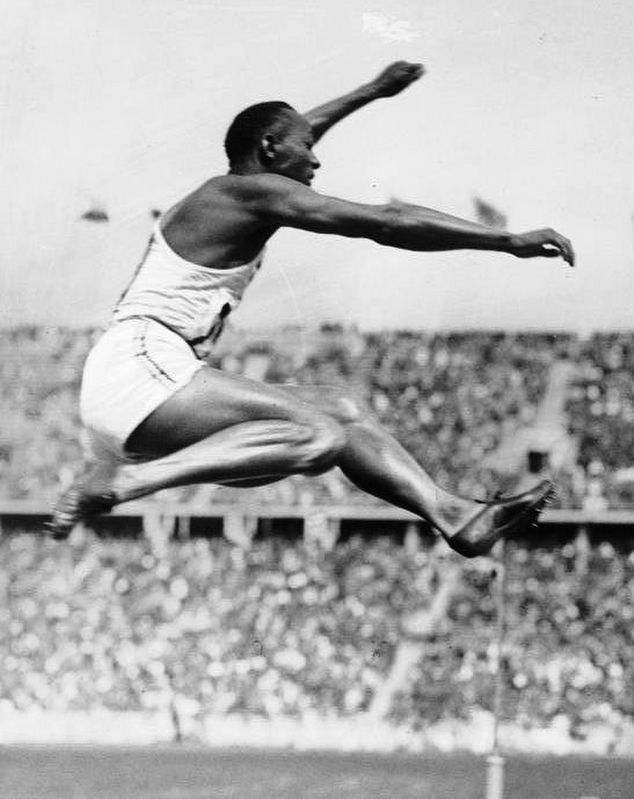 Jesse Owens Victory Long Jump at the Berlin Olympics image. Click for full size.
