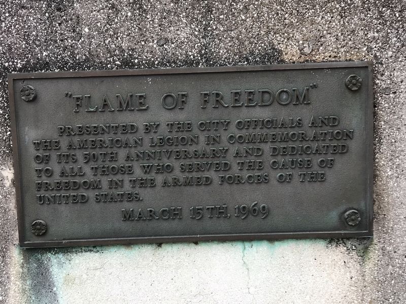 “Flame of Freedom” Marker. Click for full size. “Flame of Freedom” Marker image. Click for full size.