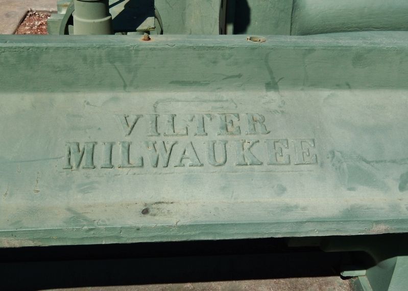 Built by Vilter Manufacturing Company, Milwaukee, Wisconsin. Click for full size. Built by Vilter Manufacturing Company, Milwaukee, Wisconsin image. Click for full size.