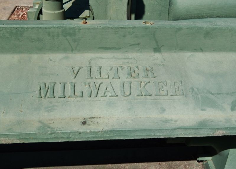 Built by Vilter Manufacturing Company, Milwaukee, Wisconsin image. Click for full size.