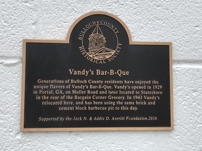 Vandy's Bar-B-Que Marker image. Click for full size.