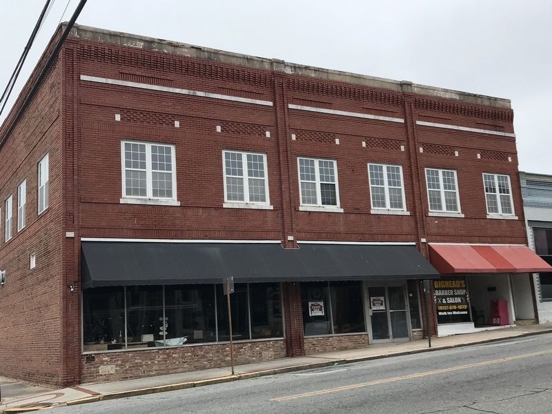 Statesboro's First BBQ Restaurant Marker. Click for full size. Statesboro's First BBQ Restaurant Marker image. Click for full size.