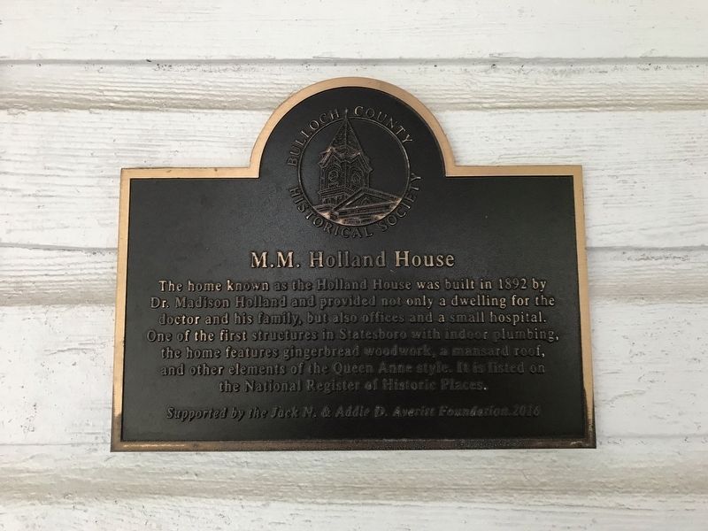 M.M. Holland House Marker image. Click for full size.