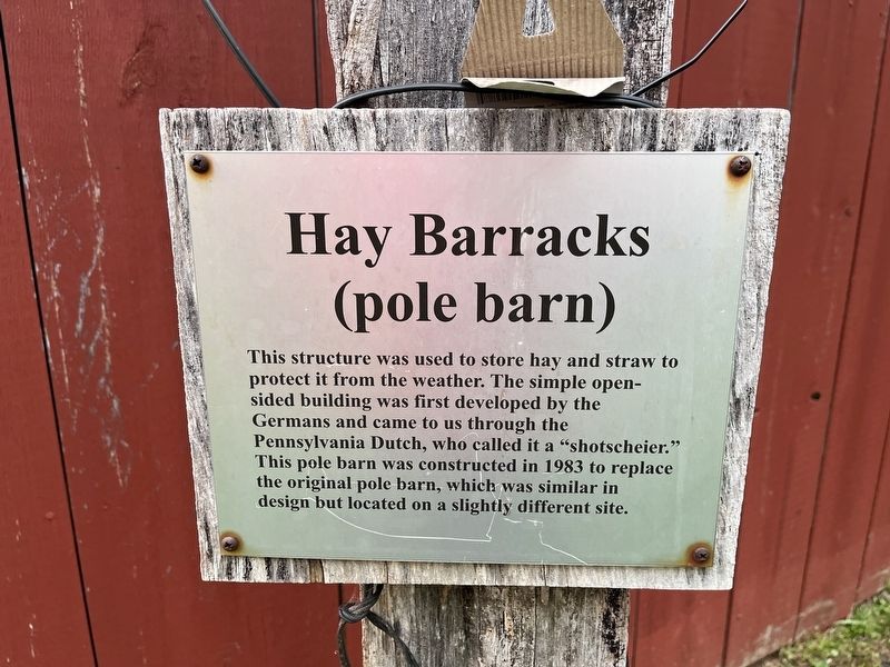 Hay Barracks Marker image. Click for full size.