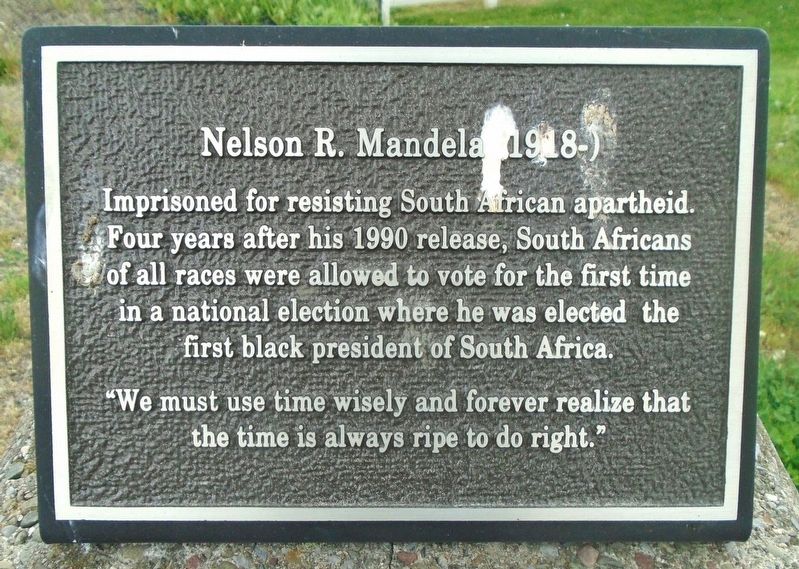 Nelson R. Mandela Marker image. Click for full size.
