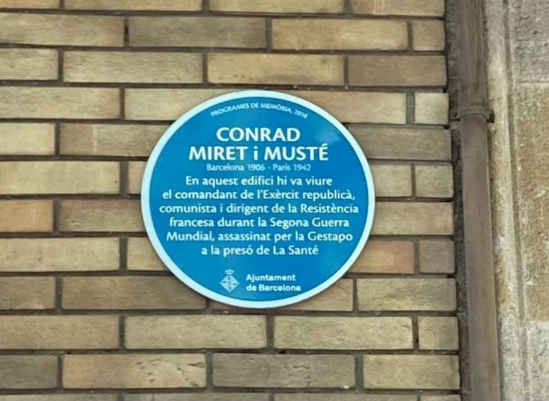 Conrad Miret i Muste Marker image. Click for full size.