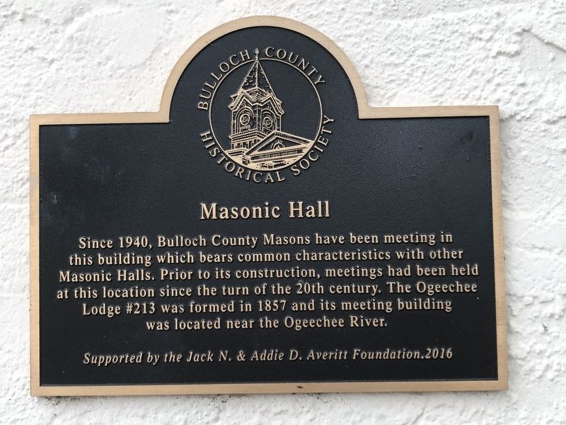 Masonic Hall Marker image. Click for full size.