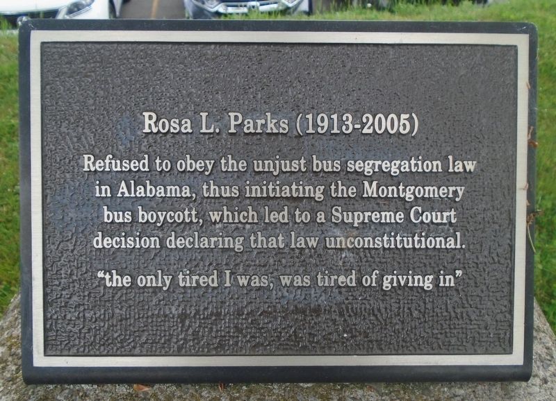 Rosa L. Parks Marker image. Click for full size.