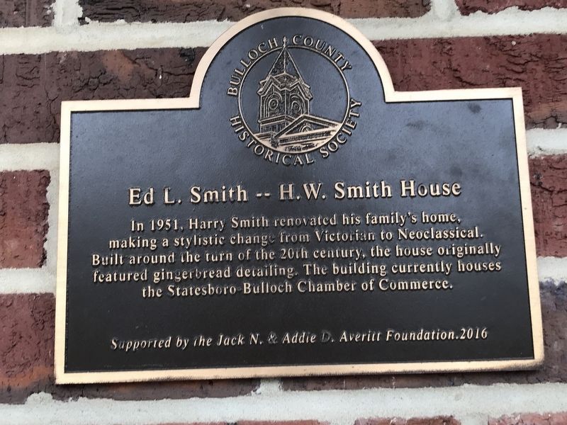 Ed L. Smith  H.W. Smith House Marker image. Click for full size.