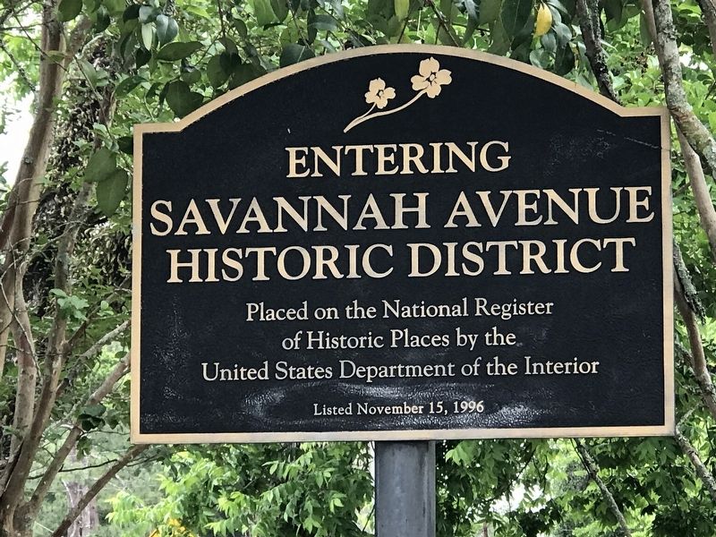 Savannah Avenue Historic District Marker image. Click for full size.
