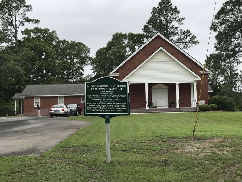 Middleground Church Primitive Baptist Marker image. Click for full size.