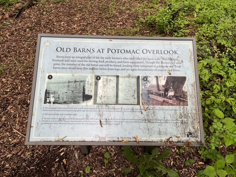 Old Barns at Potomac Overlook Marker image. Click for full size.