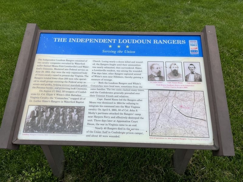 The Independent Loudoun Rangers Marker image. Click for full size.