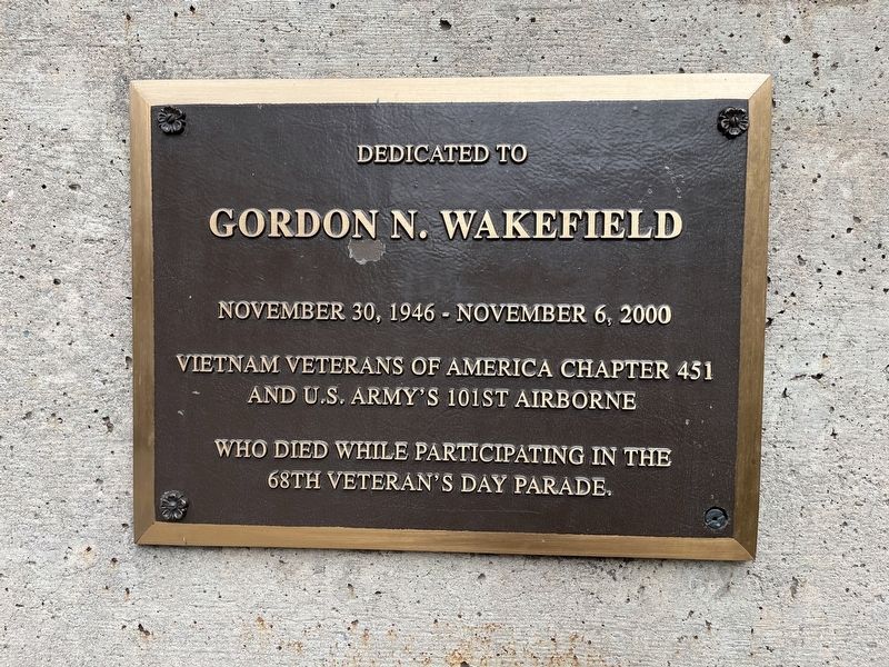 Gordon N. Wakefield Marker image. Click for full size.