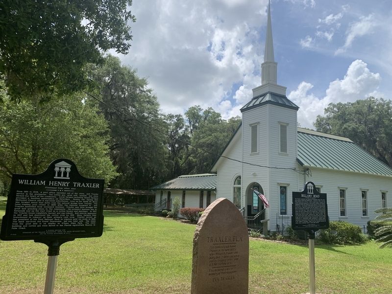 Spring Hill United Methodist Church / Bellamy Road Marker and church image. Click for full size.