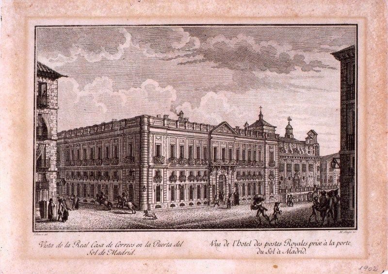 <i>View of the Royal Post Office by Jaime Marquet en la Puerta del Sol</i> image. Click for full size.
