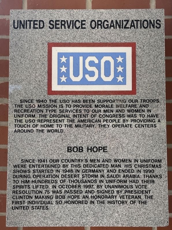 United Service Organizations Marker image. Click for full size.