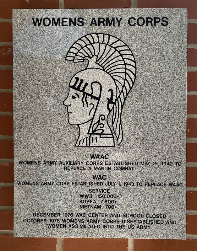 Womens Army Corps Marker image. Click for full size.