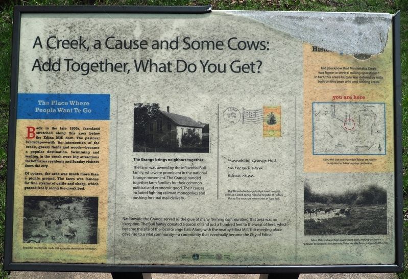 A Creek, a Cause and Some Cows: Add Together, What Do You Get? marker. Click for full size. A Creek, a Cause and Some Cows: Add Together, What Do You Get? marker image. Click for full size.