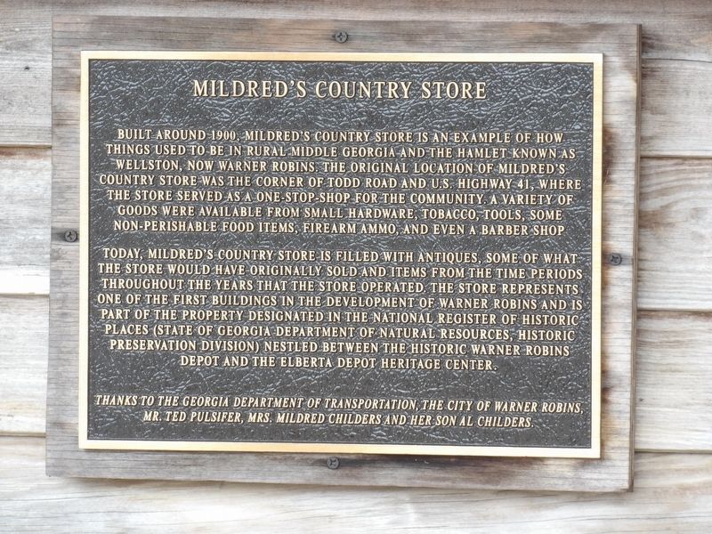 Mildred's Country Store Marker image. Click for full size.