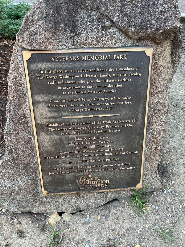 Veterans Memorial Park Marker image. Click for full size.