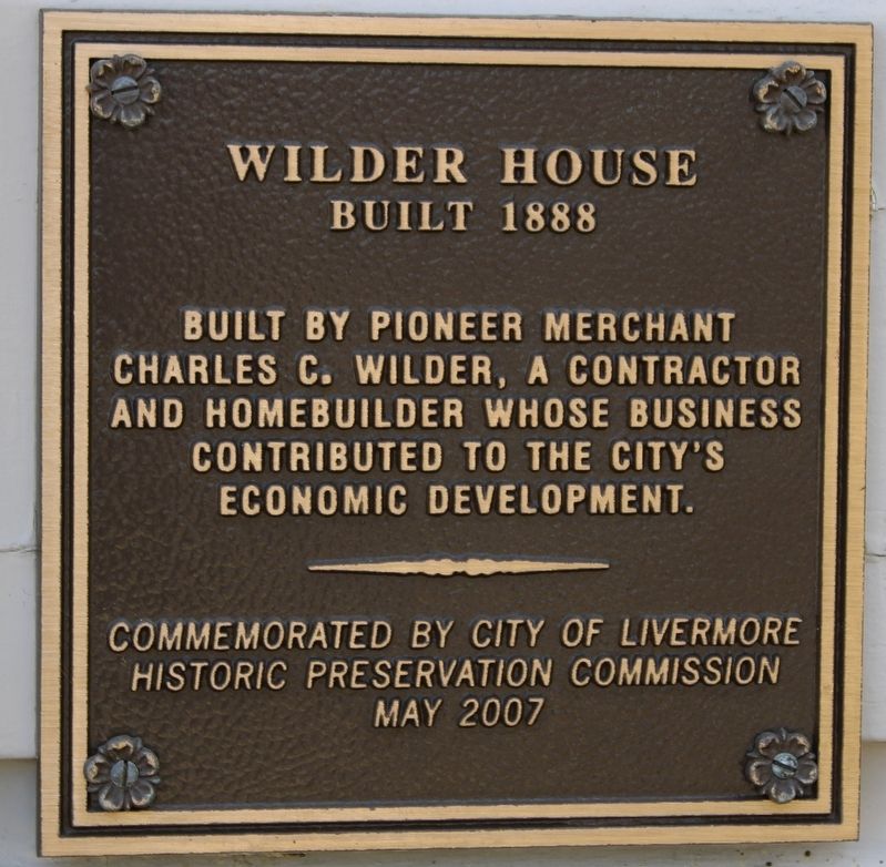 Wilder House Marker. Click for full size. Wilder House Marker image. Click for full size.