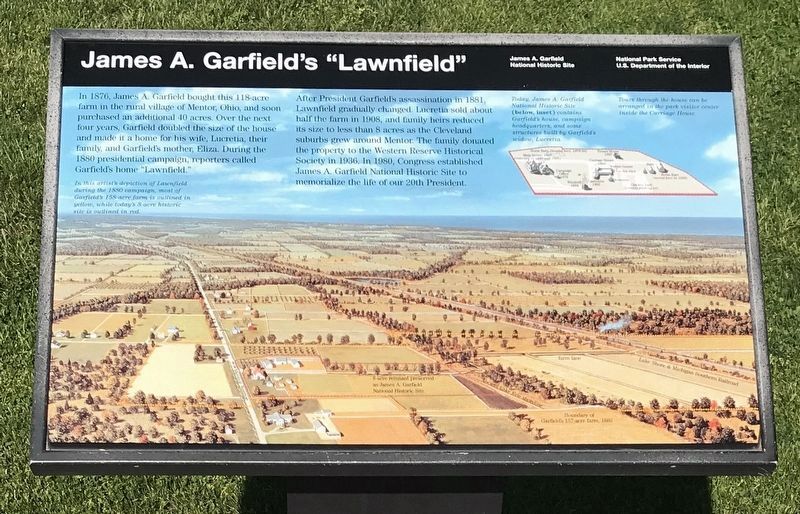 James A. Garfield's "Lawnfield" Marker image. Click for full size.