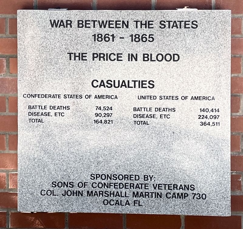War Between the States Marker image. Click for full size.
