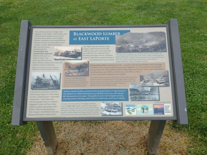Blackwood Lumber at East LaPorte Marker image. Click for full size.