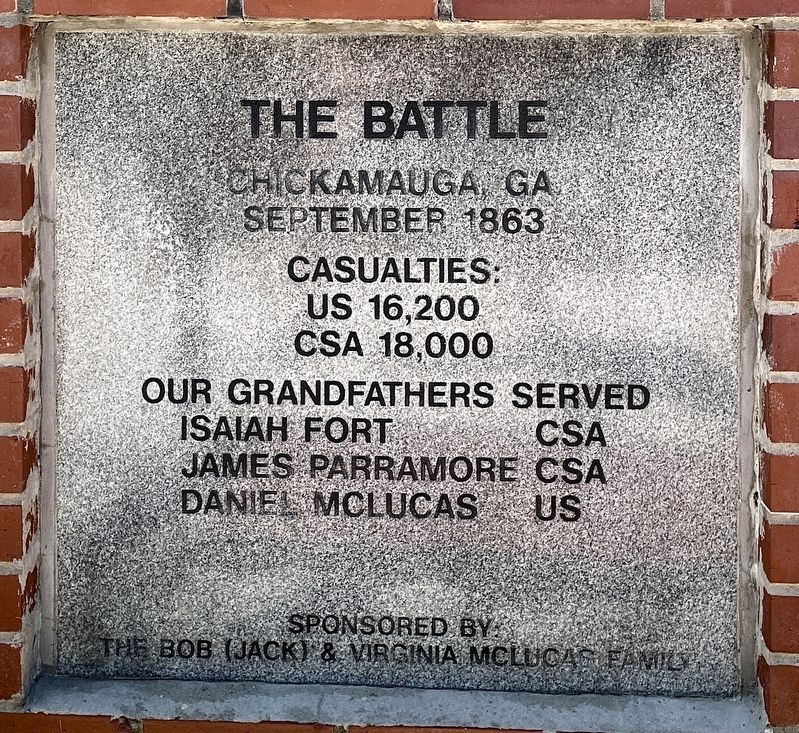 The Battle Chickamauga, GA. Marker image. Click for full size.