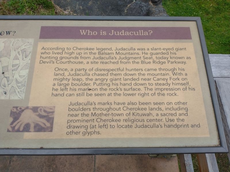 Who is Judaculla? Marker image. Click for full size.
