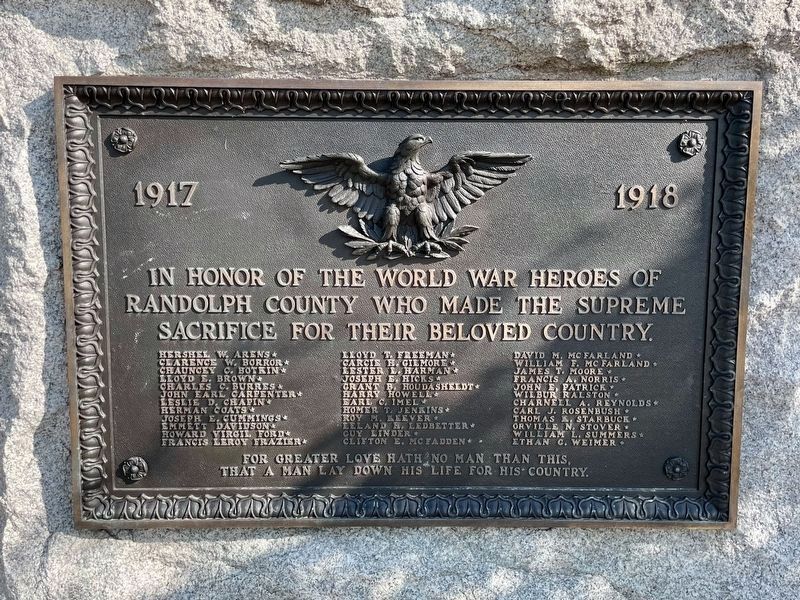 World War I War Memorial image. Click for full size.