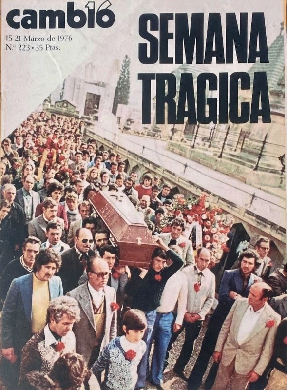 Marker inset: Cover of Cambió - <i>Semana Tragica</i> or "Tragic Week". Click for full size. Marker inset: Cover of Cambió - <i>Semana Tragica</i> or "Tragic Week" image. Click for full size.