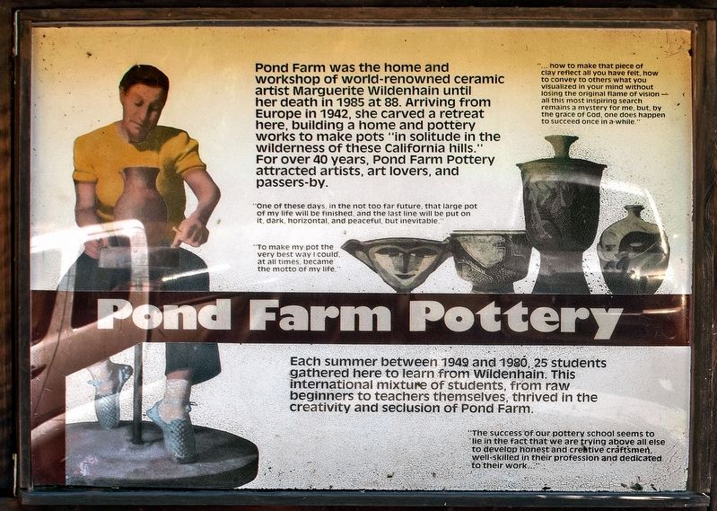Pond Farm Pottery Marker image. Click for full size.