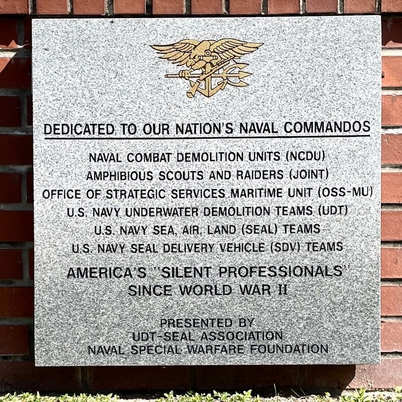 Naval Commandos Marker image. Click for full size.