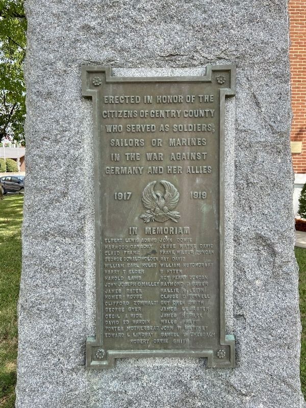 World War Memorial. Click for full size. World War Memorial image. Click for full size.