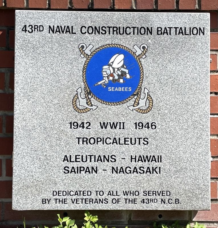 43rd Naval Construction Battalion Marker image. Click for full size.