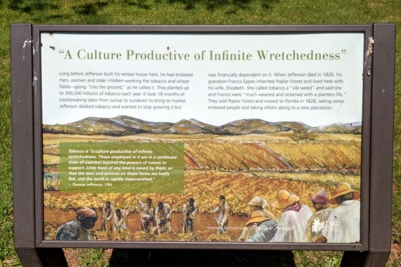 "A Culture Productive of Infinite Wretchedness” Marker. Click for full size. "A Culture Productive of Infinite Wretchedness” Marker image. Click for full size.