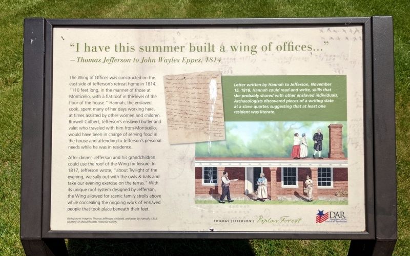 I have this summer built a wing of offices... Marker. Click for full size. I have this summer built a wing of offices... Marker image. Click for full size.
