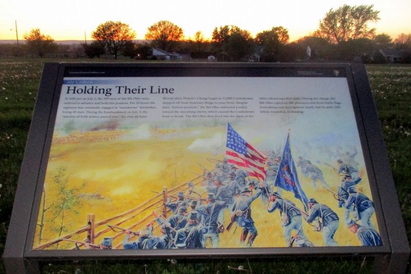 Holding Their Line wayside image. Click for full size.